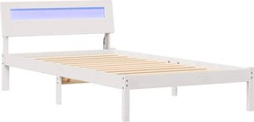 vidaXL Σκελετός Κρεβατιού Λευκό 100 x 200 cm Στερεά ξυλεία πεύκου