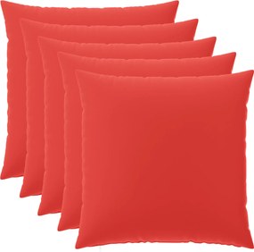 vidaXL Κάλυμμα Μαξιλαριού 6 pcs HEERLEN Κόκκινο 80 x 80 cm Πολυεστέρας