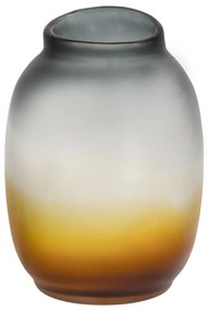 Artekko Artekko Sunset Γυάλινο Διακοσμητικό Βάζο σε Πορτοκαλί και Μαύρη Απόχρωση (20.5x20.5x29)cm 70433