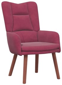 vidaXL Χαλαρωτική Πολυθρόνα Μπορντό 63 x 67 x 94 εκ. Βελούδο