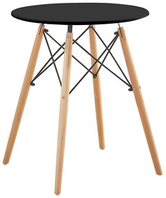Τραπέζι ArteLibre RAPTOR Μαύρο MDF/Ξύλο 60x60x70cm Arte-14600019