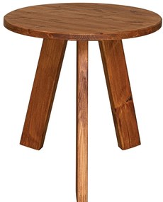 Ξύλινο Στρογγυλό Τραπέζι Απο Ξύλο Πέυκου 80 x 73(h)cm