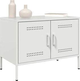vidaXL Έπιπλα Τηλεόρασης 2 τεμ. Λευκό 68x39x50,5 εκ. από Χάλυβα