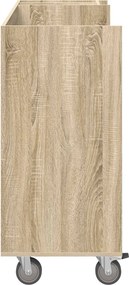 vidaXL Ντουλάπι Γκολφ με τροχούς Sonoma Δρυς 120 x 45 x 98 εκ