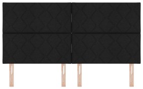 vidaXL LED Κεφαλάκι  Σχεδίαση Διαμαντιών Μαύρο 180 εκ Υφασμάτινο