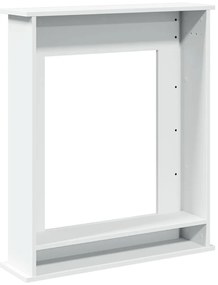 vidaXL Πλαίσιο Τζακιού Λευκό 75x20x87,5 εκ. από Επεξ. Ξύλο