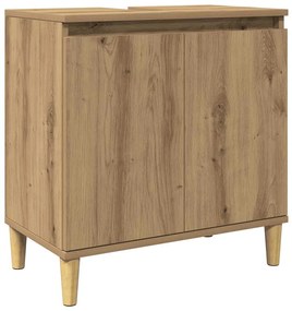 vidaXL Ντουλάπι Νιπτήρα τεχνίτης Δρυς 58x33x60 εκ. Επεξεργασμένο Ξύλο