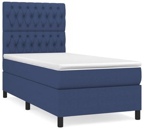 ΚΡΕΒΑΤΙ BOXSPRING ΜΕ ΣΤΡΩΜΑ ΜΠΛΕ 100 X 200 ΕΚ. ΥΦΑΣΜΑΤΙΝΟ 3141999