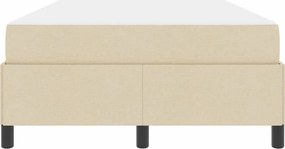 vidaXL Κρεβάτι με ελατήρια Κρεμ 120 x 190 cm ύφασμα