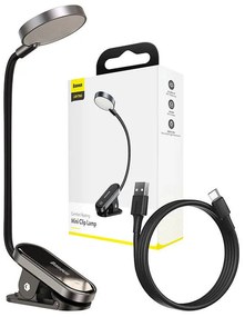 Baseus Φωτιστικό Comfort Reading Mini Clip DGRAD-0G (Γκρι σκούρο)
