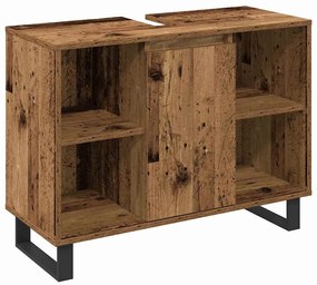 vidaXL Σετ Επίπλων Μπάνιου με αποθήκευση 3 pcs Καφέ 30 x 30 x 180 cm