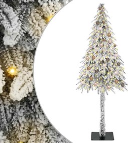 vidaXL Χριστουγεννιάτικο Δέντρο με 300 LED Λευκό 210 cm ΠΕ και Ατσάλι