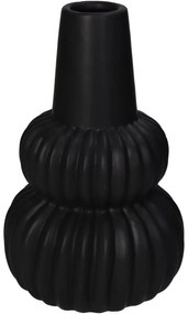 Βάζο ArteLibre Γραμμές Μαύρο Κεραμικό 15.5x15.5x23cm