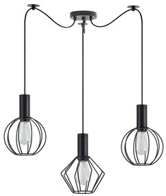 Φωτιστικό Οροφής Adept Flex 77-8909 50x50x300cm 3xE27 60W Black Homelighting