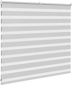 vidaXL Ζέβρα τυφλή Ανοιχτό Γκρι Πλάτος υφάσματος 155,9 εκ. Πολυεστέρας