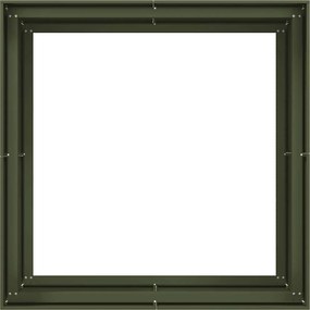 vidaXL Ζαρντινιέρα Λαδί 100x100x80 εκ. από Χάλυβα
