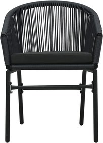 vidaXL Σετ Τραπεζαρίας Κήπου 3 Τεμαχίων Μαύρο