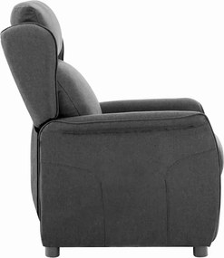 vidaXL Ανακλινόμενη πολυθρόνα Σκούρο Γκρι 66.5 x 94 x 101.5 εκ