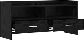 vidaXL Ντουλάπι TV 100 x 33 x 47 εκ Μαύρη Δρυς Επεξεργασμένο Ξύλο