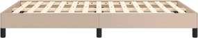 vidaXL Πλαίσιο Κρεβατιού χωρίς στρώμα Καπουτσίνο 120x190εκ.Συνθ. Δέρμα