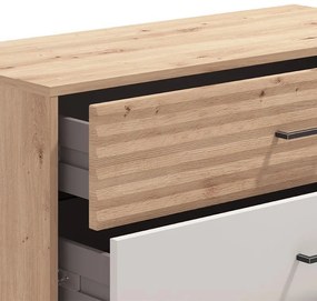 Κομότα - Συρταριέρα Modena  4F Artisan Oak - Cashmere 93x40x82 εκ.