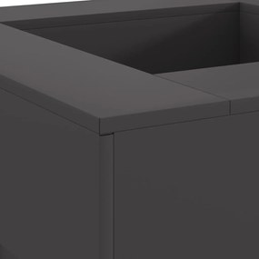 vidaXL Φωτιά Μαύρο 80 x 80 x 40 cm Ατσάλι