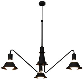 Φωτιστικό Οροφής HL-3521-3 EMILY BLACK PENDANT - Μέταλλο - 77-3759