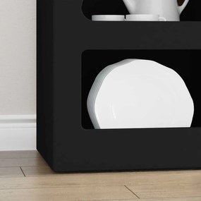 vidaXL Πλαϊνό γραφείο ELST Μαύρο 40 x 35 x 100,5 εκ Επεξεργασμένο ξύλο