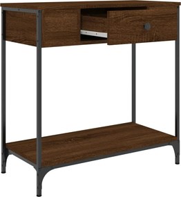vidaXL Τραπέζι Κονσόλα Καφέ Δρυς 75x34,5x75 εκ. Επεξεργασμένο Ξύλο