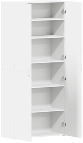 vidaXL Ντουλάπι Υποδημάτων Λευκό 80x35.5x180 εκ Επεξεργασμένο Ξύλο
