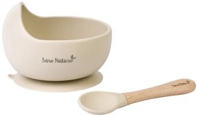 Σετ φαγητού bowl & κουτάλι Saro Nordic Wave Sand 4+m