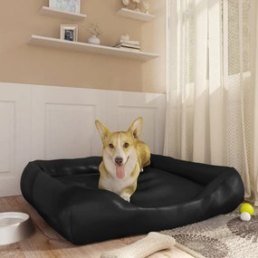 Κρεβάτι Σκύλου Μαύρο 80 x 68 x 23 εκ. Συνθετικό Δέρμα - Μαύρο