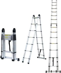 Πτυσσόμενη πολυμορφική σκάλα αλουμινίου - 103 - 3.8m - 711056