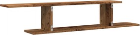 vidaXL Ράφι Τηλεόρασης Επιτοίχιο 125x18x23 εκ. Επεξ. Ξύλο