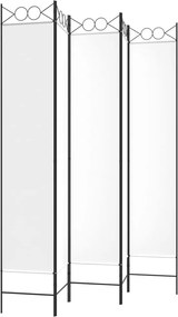 vidaXL Διαχωριστικό Δωματίου με 5 Πάνελ Λευκό 200x220 εκ. από Ύφασμα
