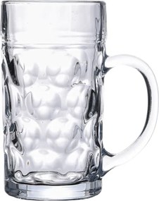vidaXL Κούπα Μπίρας με Λαβή Γυάλινη 6 Τεμ. 1000 ml