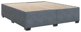 Κρεβάτι Boxspring με Στρώμα Σκούρο Γκρι 200x200 εκ. Βελούδινο 3293315