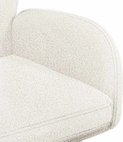 vidaXL Καρέκλες φαγητού 6 pcs Μπουκλέ Κρεμ 59 x 57 x 85 εκ.