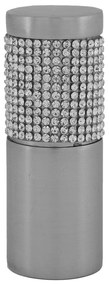 Διακοσμητικά Άκρα Κουρτινόξυλου (Σετ 2τμχ) Grace Gems Chrome Brushed 619095