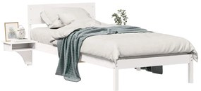 vidaXL Σκελετός Κρεβατιού Λευκό 90 x 190 cm Στερεά ξυλεία πεύκου
