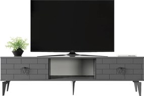 Stewehome Ραφιέρα τηλεόρασης με 2 πόρτες και ράφι 150x30x45 cm