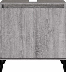 vidaXL Ντουλάπι Νιπτήρα Grey Sonoma 58 x 33 x 60 εκ. Επεξεργ. Ξύλο