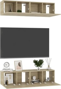 vidaXL Έπιπλα Τηλεόρασης 4 τεμ Sonoma Δρυς 60 x 30 x 30 εκ Επεξ. Ξύλο