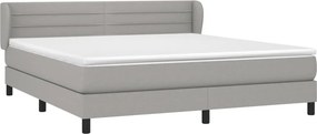 vidaXL Κρεβάτι Boxspring με Στρώμα Αν. Πράσινο 160x200εκ Υφασμάτινο