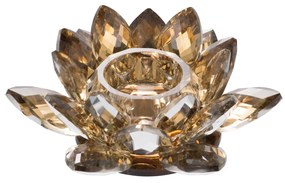 Artekko Lotus Διακοσμητικό Κηροπήγιο για Ρεσώ Γυάλινο Μελί (20x20x8.5)cm