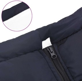 vidaXL Μπουφάν Σκύλου Σκούρο μπλε Μ52 Φλις και Πολυεστέρας