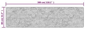 Χαλί Πλενόμενο Αντιολισθητικό Πολύχρωμο 80 x 300 εκ. - Πολύχρωμο