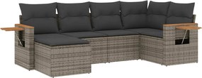 vidaXL Patio Sofa Set 6-θέσια Grey