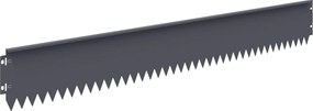 vidaXL Περίγραμμα γκαζόν 10 τμχ. 103 x 15 εκ Steel Ανθρακί