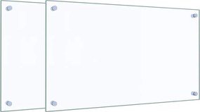vidaXL Πλάτες Κουζίνας 2 τεμ. Διαφανής 70 x 40 εκ. από Ψημένο Γυαλί